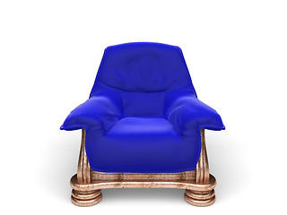 Image showing isolated classic golden chair