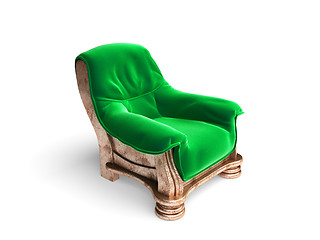 Image showing isolated classic golden chair