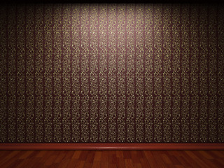 Image showing illuminated fabric wallpaper