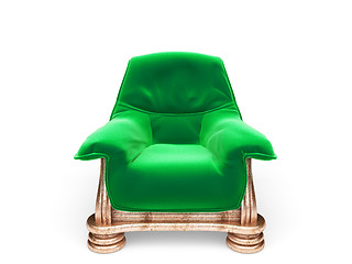 Image showing isolated classic golden chair