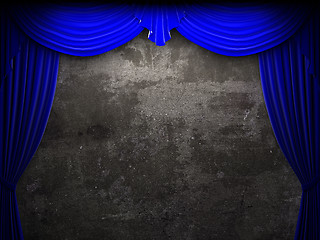 Image showing velvet curtain opening scene