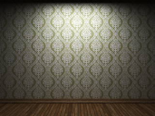 Image showing illuminated fabric wallpaper