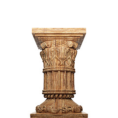 Image showing wooden  column