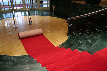 Image showing Rolling out the red carpet