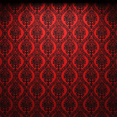 Image showing illuminated fabric wallpaper