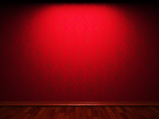 Image showing illuminated fabric wallpaper