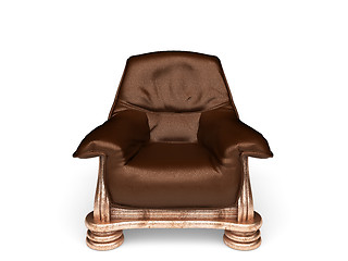 Image showing isolated classic leather chair