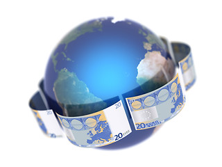 Image showing Euro, covering the Earth