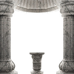 Image showing stone columns and arch