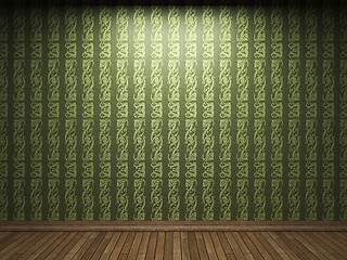 Image showing illuminated fabric wallpaper