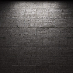 Image showing illuminated stone wall