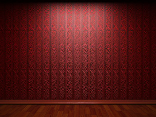 Image showing illuminated fabric wallpaper