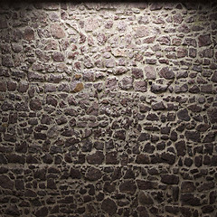 Image showing illuminated stone wall