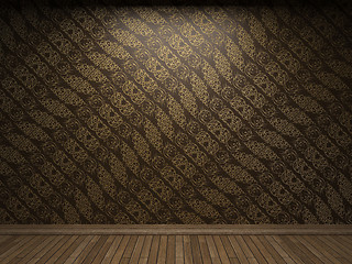 Image showing illuminated fabric wallpaper