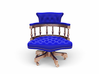 Image showing isolated classic golden chair