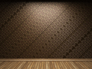 Image showing illuminated fabric wallpaper