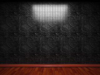 Image showing illuminated tile wall