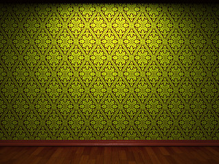 Image showing illuminated fabric wallpaper