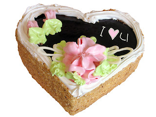 Image showing I love you cake