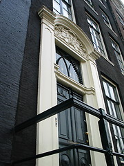 Image showing Frontdoor of canalhouse Amsterdam