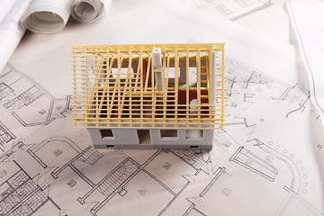 Image showing House plan blueprints