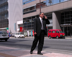 Image showing Businessman in the city