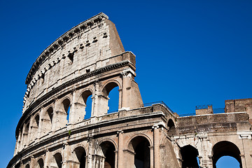 Image showing Colosseum with blue sky