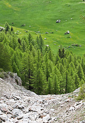 Image showing Alpine panorama