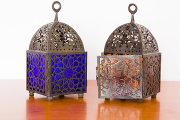 Image showing Egyptian lamps - two pieces