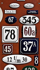 Image showing Plate numbers
