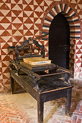 Image showing Ancient printing press