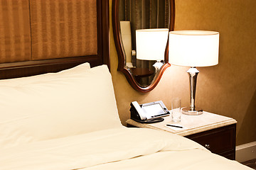 Image showing Luxury hotel bedroom