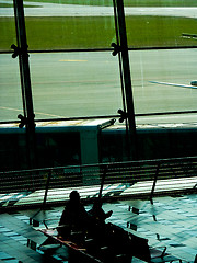 Image showing Airport waiting