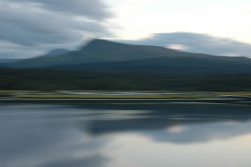 Image showing Mountain, lake, sky