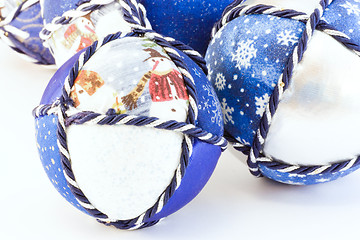 Image showing Handmade Christmas balls