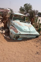 Image showing Old car in Namibian desert