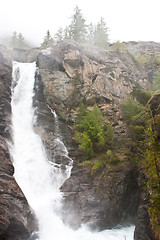 Image showing Alpine waterfalls