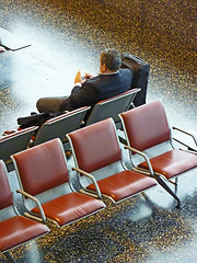 Image showing Waiting the flight