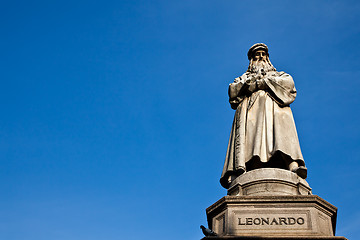 Image showing Milan - Italy: Leonardo Da Vinci statue