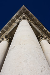 Image showing Basilica Superga - Roof corner, long column