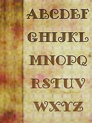 Image showing Alphabet background, retro style