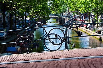 Image showing Bicycles in Amsterdam