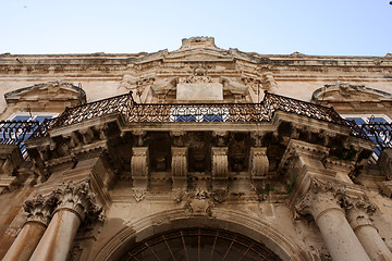 Image showing  Italian balcony, in Siracusa