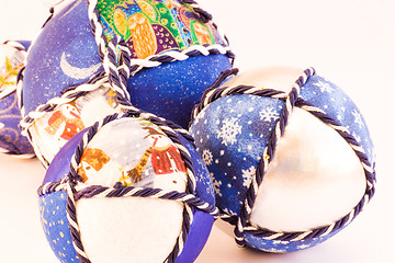 Image showing Handmade Christmas balls