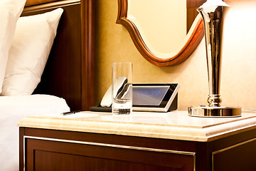 Image showing Luxury hotel bedroom