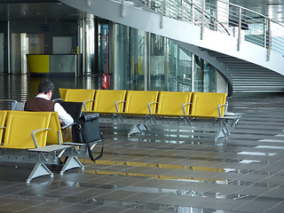 Image showing Airport waiting