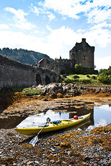 Image showing Kayak and castle