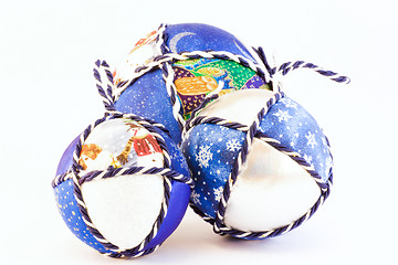 Image showing Handmade Christmas balls