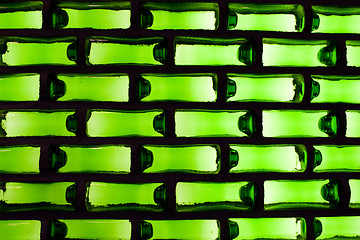 Image showing Green background: glass