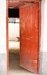 Image showing Red door